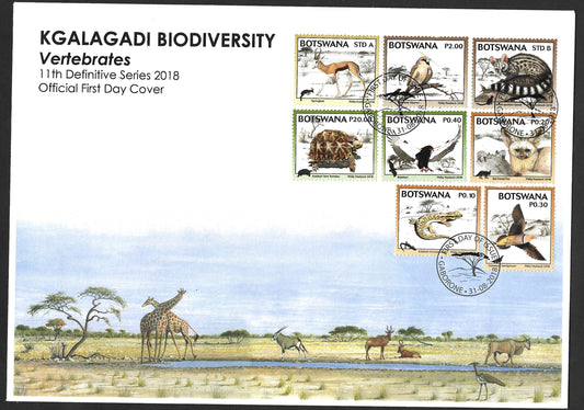 BOTSWANA 2018 KGALAGADI BIODIVERSITY FIRST DAY COVER SET