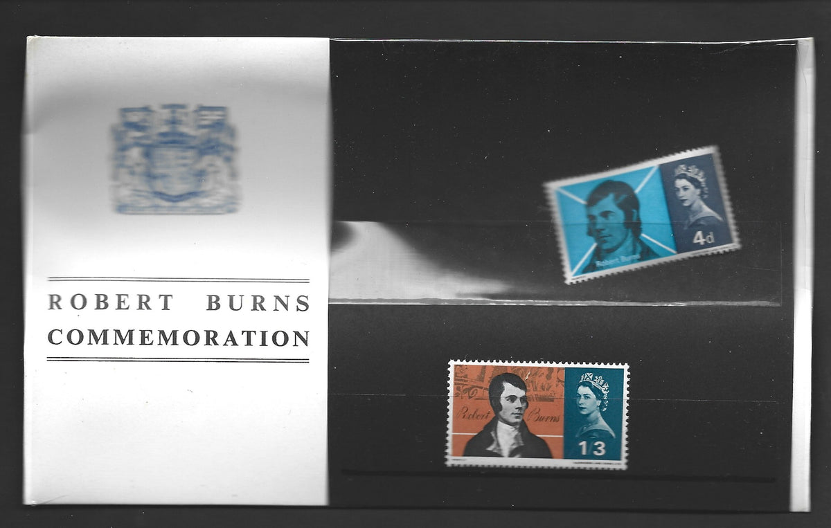 BRITAIN PRESENTATION PACK ROBERT BURNS (ORDINARY) 1966