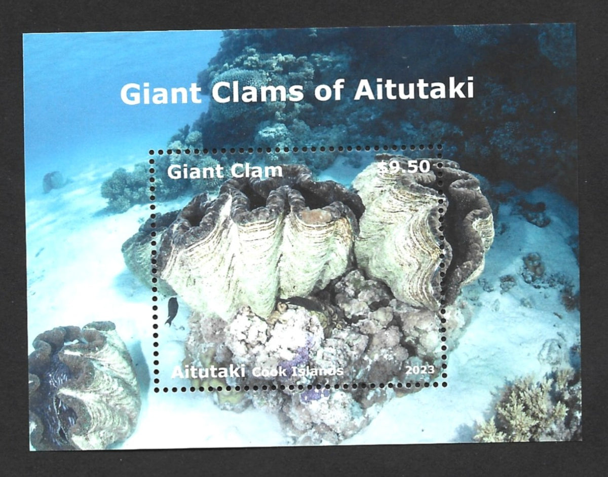 AITUTAKI GIANT CLAMS MINIATURE SHEET 2023