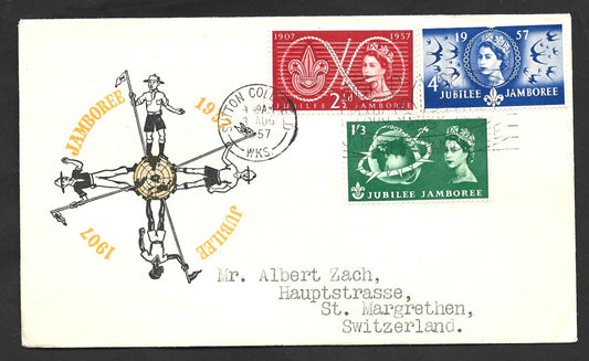 BRITAIN 1957 WORLD SCOUT JUBILEE FIRST DAY COVER