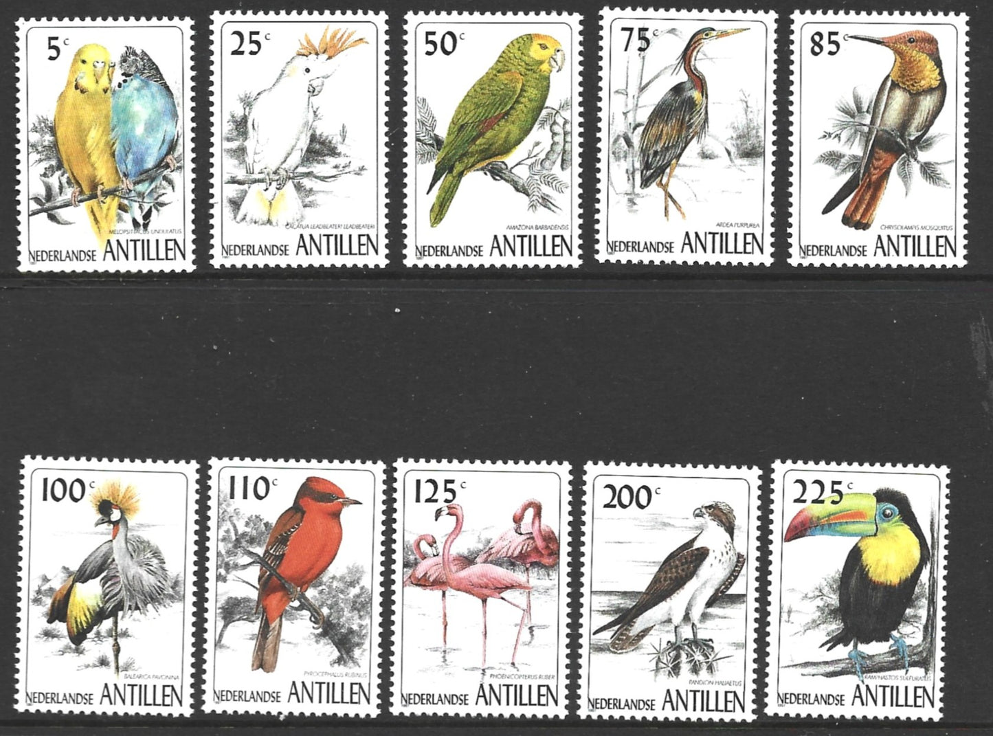 DUTCH ANTILLIES  BIRD SET  1997