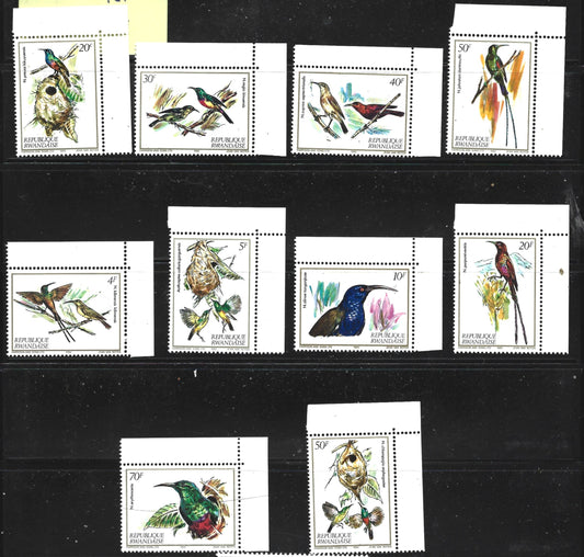 RWANDA BIRD SET COMPLETE 1983