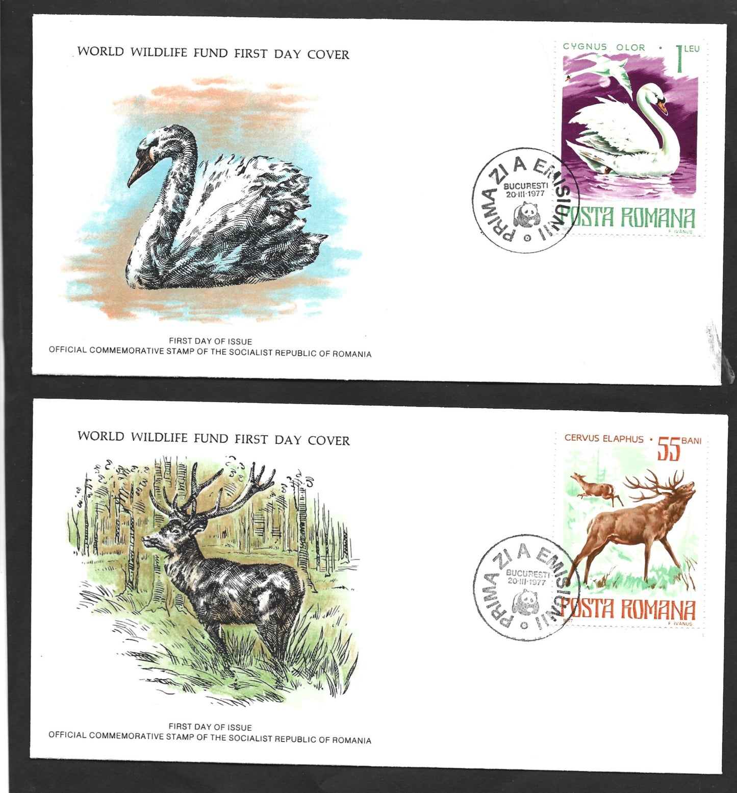 BIRD  WWF FIRST DAY COVERS