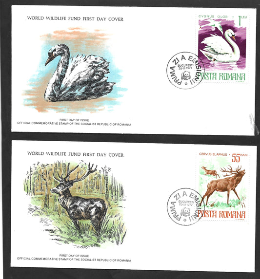 BIRD  WWF FIRST DAY COVERS
