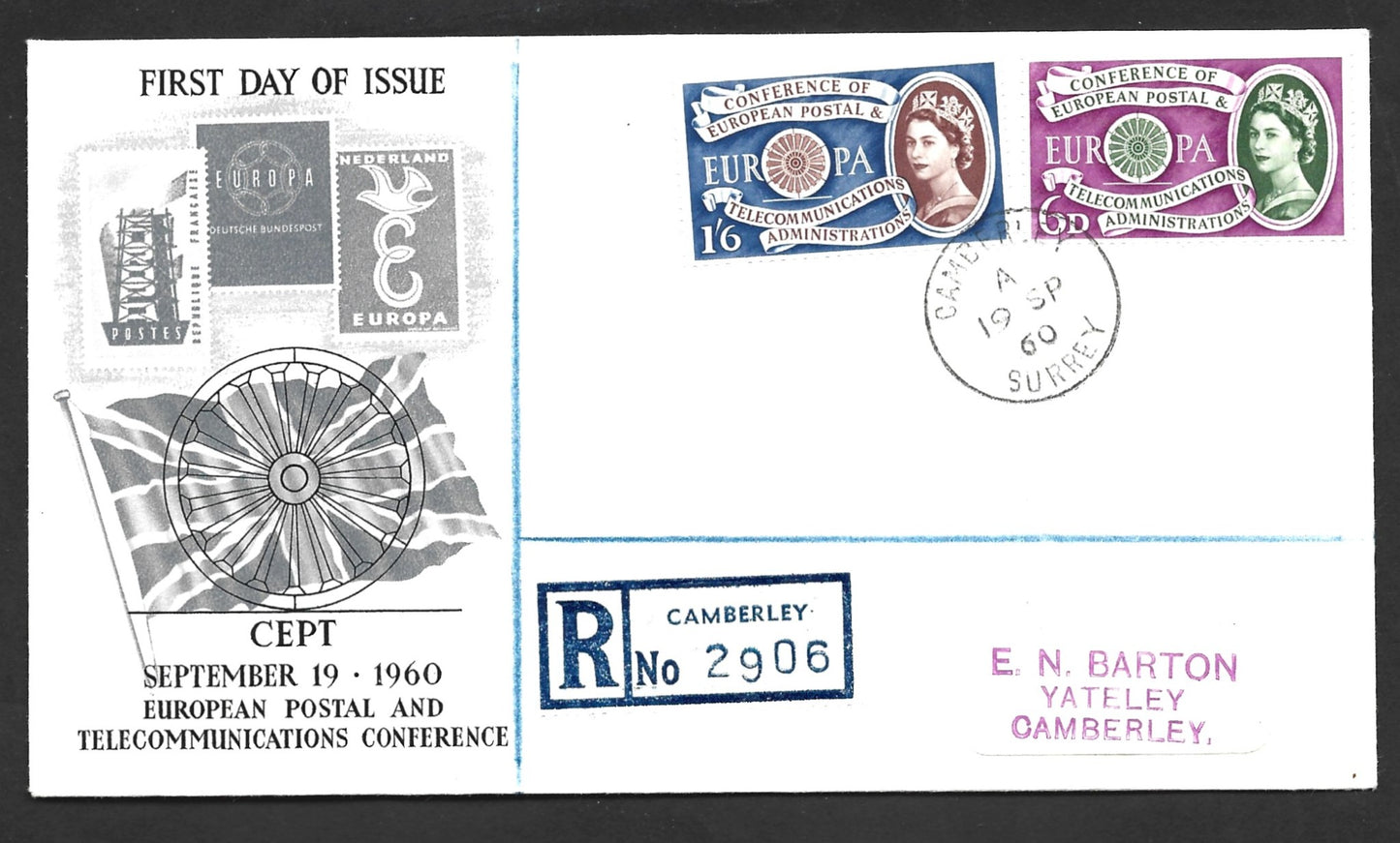 BRITAIN POSTAL CONFERENCE FIRST DAY COVER 1960