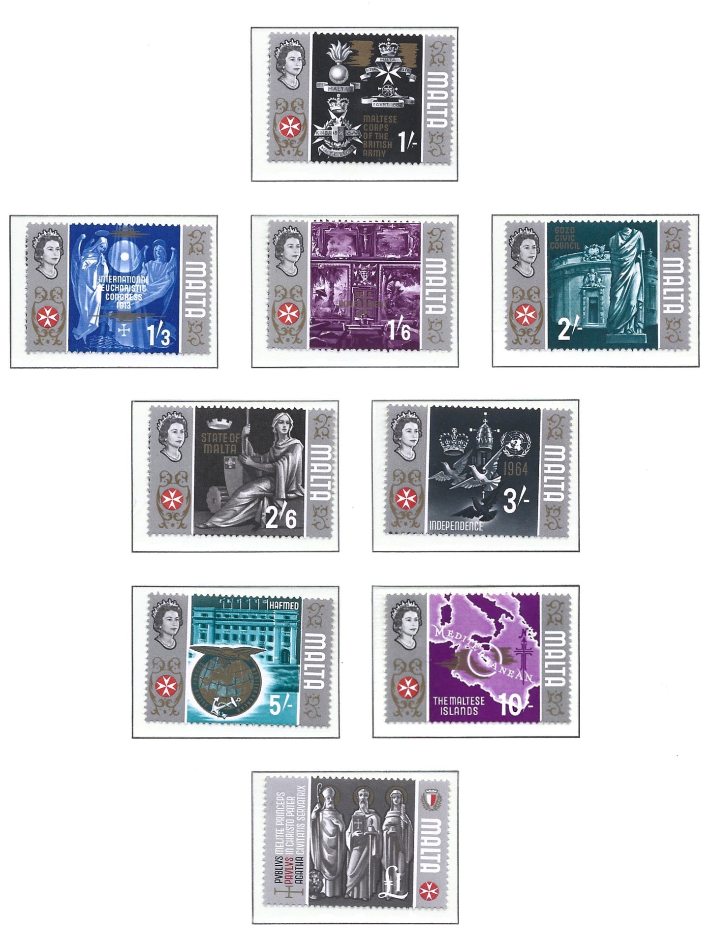 MALTA DEFINITIVE SET 1965