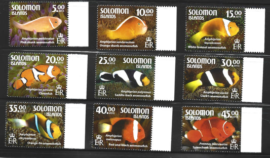 SOLOMON ISLANDS   ANEMONE FISH SET  2015