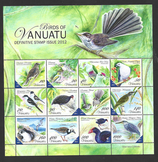 VANUATU BIRDS  MINIATURE SHEET