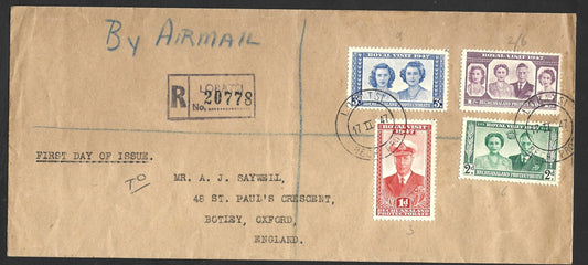 BECHUANALAND PROTECTORATE  ROYAL VISIT   1947  FIRST DAY COVER