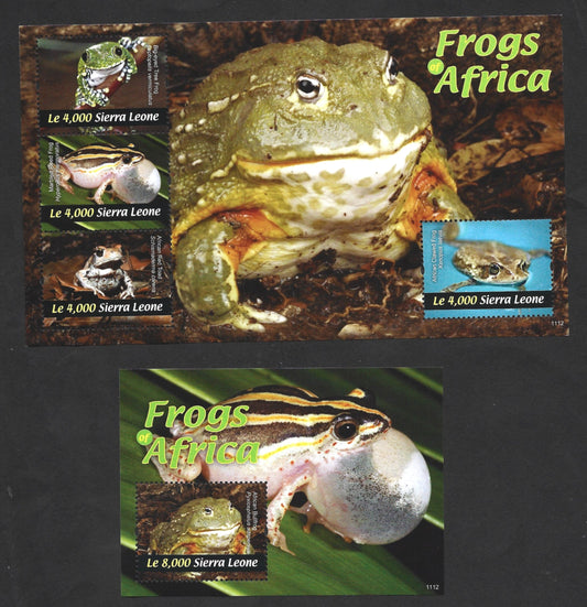 SIERRA LEONE  FROGS OF AFRICA  MINIATURE SHEET   2011